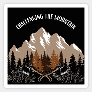 Challenging the mountain Sticker